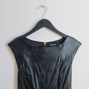 NWT bebe Sexy Black Faux Leather Dress – Size 6 (More Like 2/4)